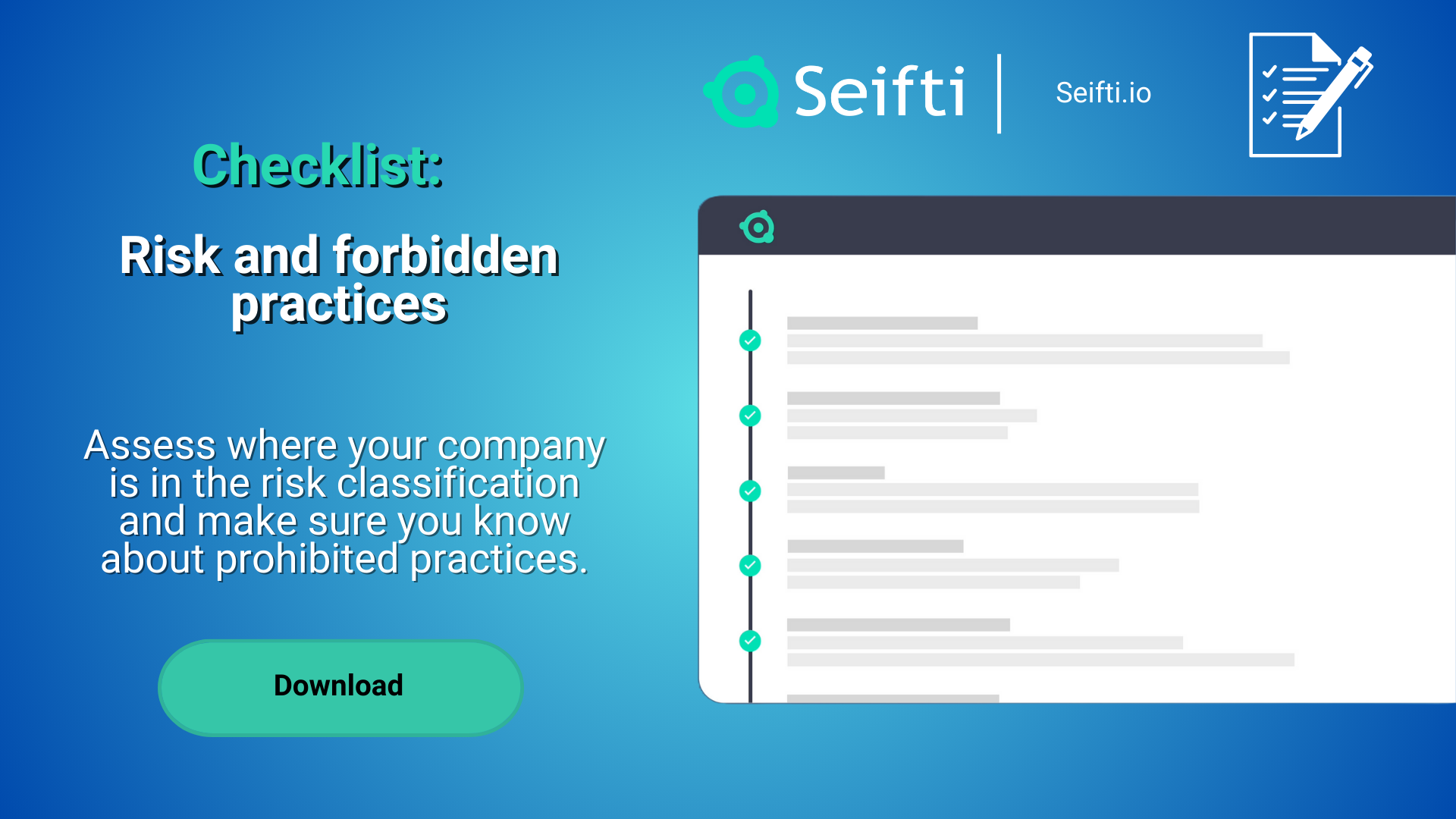 Risk Classification - EU AI Act - Seifti