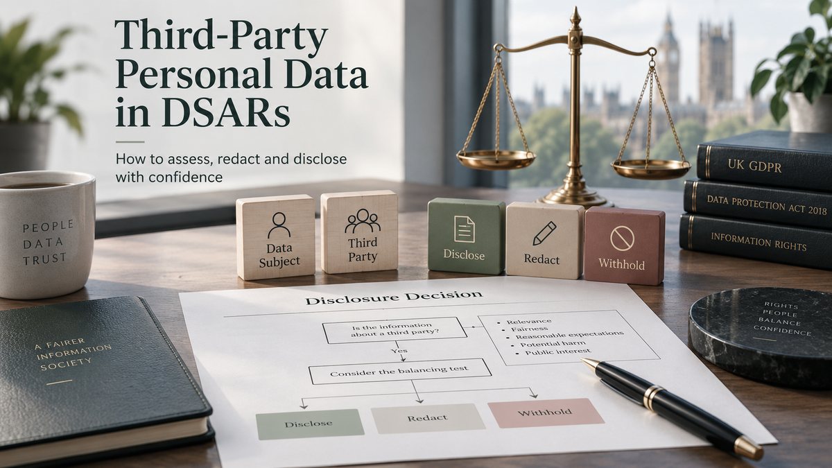 Third-party personal data in DSARs: how to assess, redact and disclose with confidence